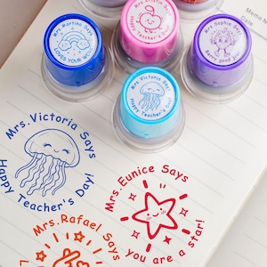Personalized Teacher Stamp, Custom Classroom Stamps, Teacher Gift