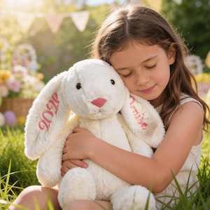 Personalized Bunny Rabbit,Monogrammed Bunny,Custom Embroidered Bunny,Plush Bunny,Newborn Baby Gift,Baby Shower Gift,Stuffed Animal