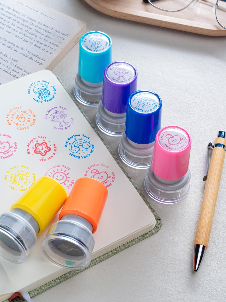 Personalized Teacher Stamp, Custom Classroom Stamps, Teacher Appreciation Gift image 7