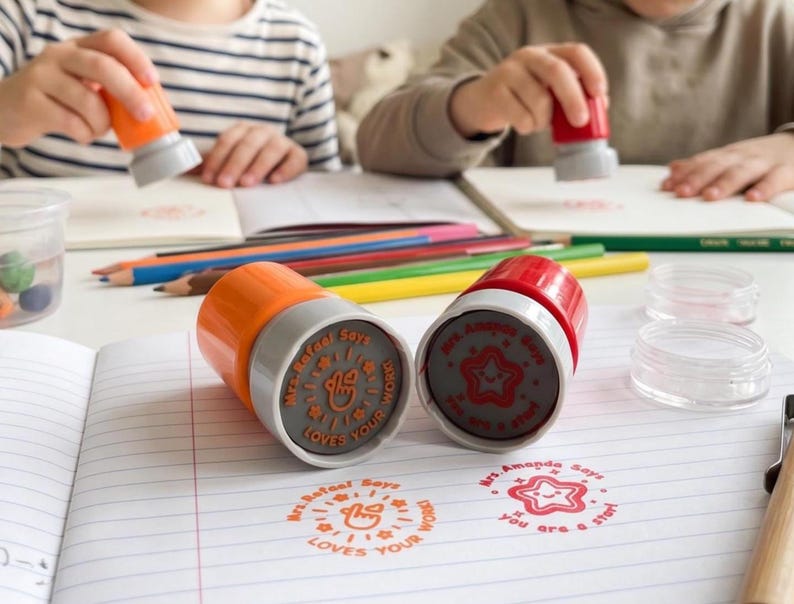 Personalized Teacher Stamp, Custom Classroom Stamps, Teacher Appreciation Gift image 8