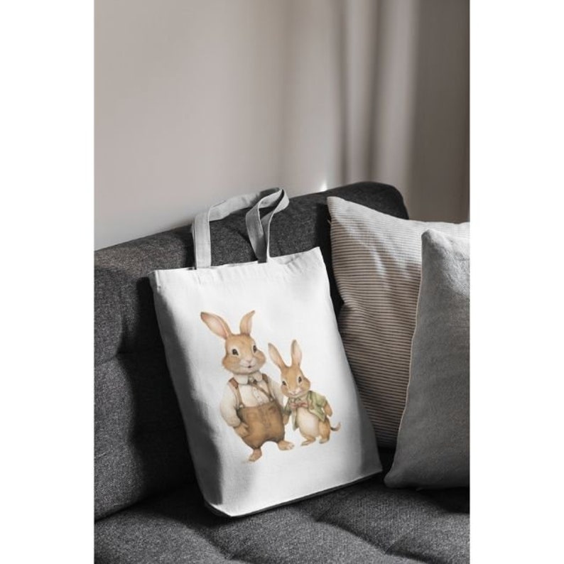 Papa Bunny Clipart, Watercolor Father's Day Clipart, Cute Rabbits ...