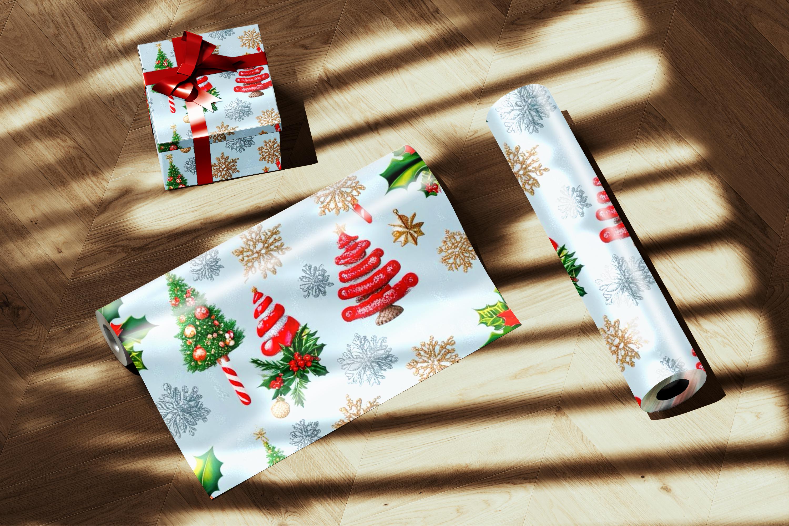 Christmas Wrapping Paper Printable Digital Christmas Wrapping Paper ...