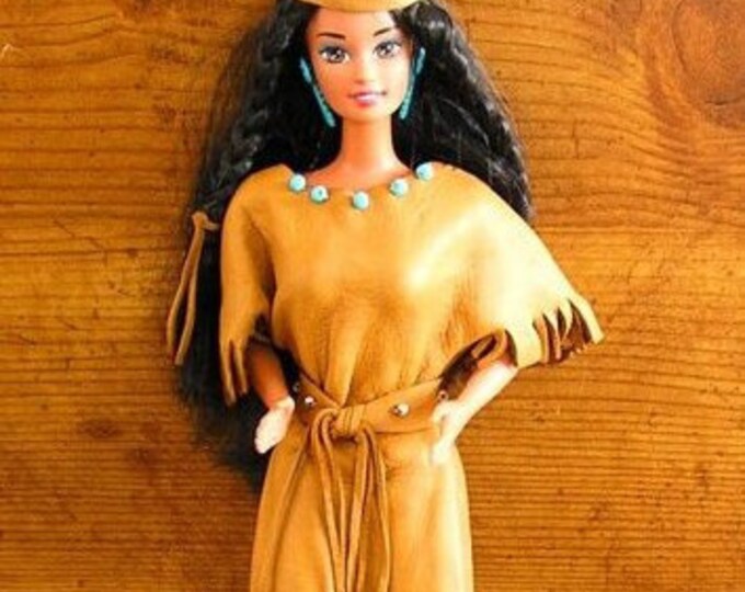 Native American Barbie Doll With Two Dresses One is a Etsy