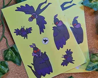 Hoja de pegatinas Mothman / Resistente a arañazos UV e impermeable
