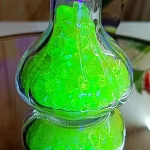 Shaped Uranium Glass Bottle – Glowing Collectible Miniature