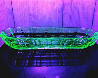 Uranium Glass Comb bowl