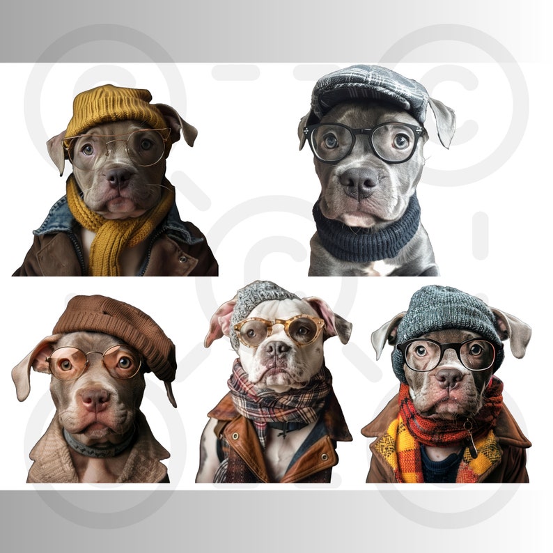 CHSLO Wandaufkleber Pitbull Hipster - Witziger Wandsticker Für Wohnzimmer & Küche