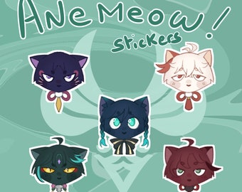 Genshin Impact stickers - Anemeows