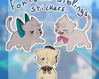 Genshin Impact stickers - Fontaine Siblings