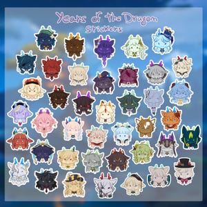 Genshin Impact dragon stickers