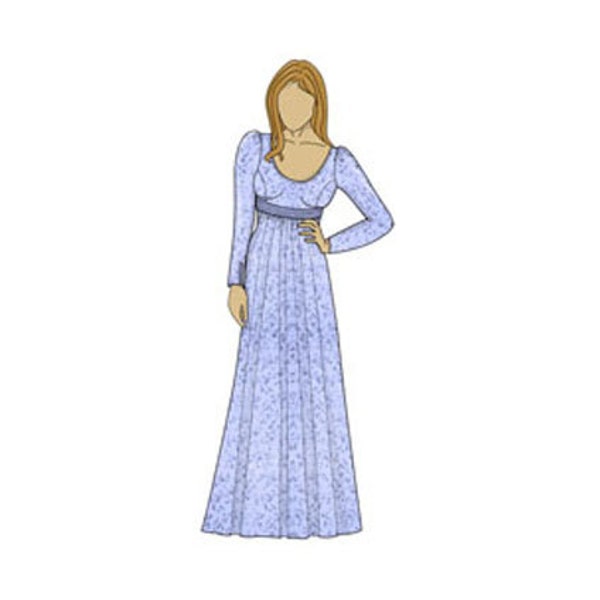 Regency Empire Dress Sewing Pattern Etsy