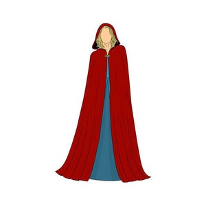 Long Hooded Cape Sewing Pattern - One Size - Download PDF