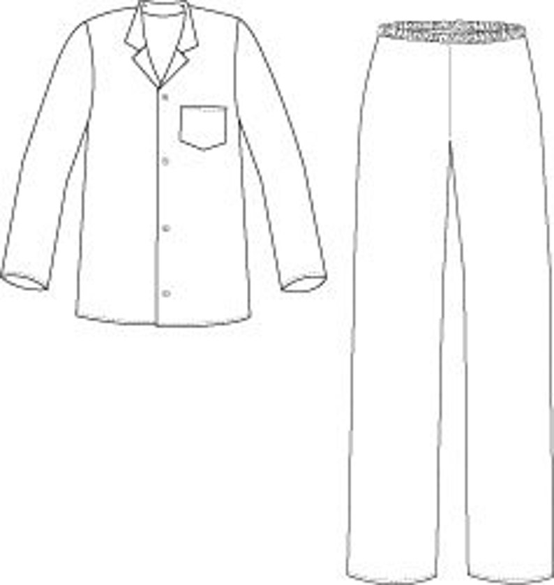 Men's Pyjamas Sewing Pattern sizes 3448 Download PDF Etsy UK