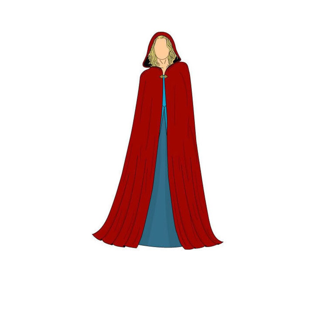 Long Hooded Cape Sewing Pattern One Size Download PDF Etsy