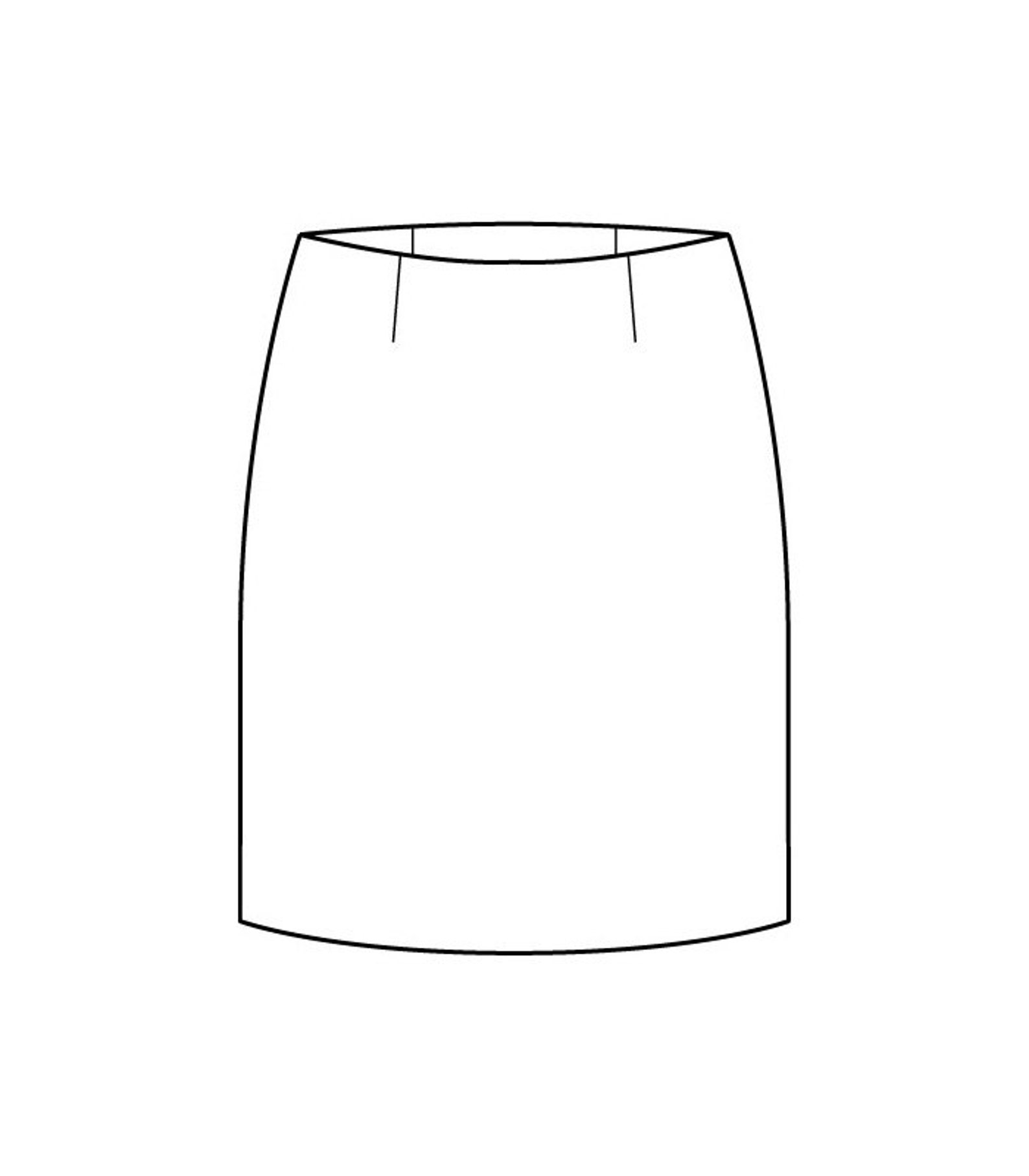 Basic Skirt Pattern Block With Waist Darts Girls Ages 3-6 | Etsy
