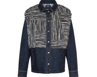 Denim jacket with vest