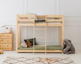 Lit superposé enfant, lit Montessori, lit superposé en bois, chambre enfant, lit enfant - CLP Adeko Kids