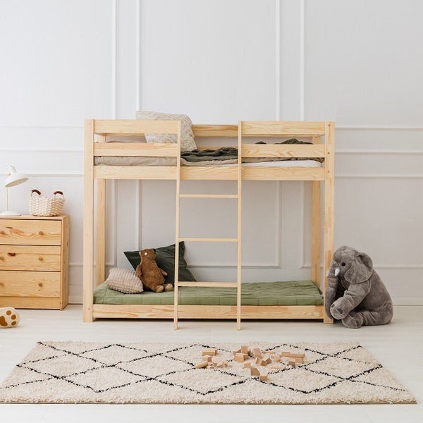 Lit superposé enfant, lit Montessori, lit superposé en bois, chambre enfant, lit enfant - CLP Adeko Kids