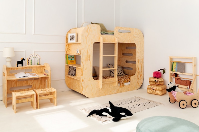 Lit superposé enfant, lit Montessori, lit superposé en bois, chambre enfant, lit enfant MUNDO Adeko Kids image 2