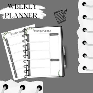 Work From Home Daily Planner, Weekly Planner, Monthly Planner, Productivity Planner, Instant Download, A4/A5/Letter/Half Size zdjęcie 1