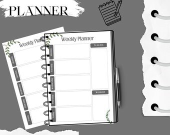 Work From Home - Daily Planner, Weekly Planner, Monthly Planner, Productivity Planner, Instant Download, A4/A5/Letter/Half Size