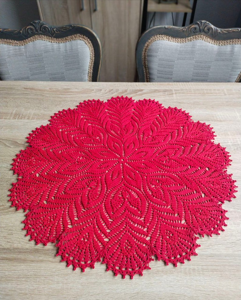 Tapete de crochet, tapete de crochet, mantel imagen 2