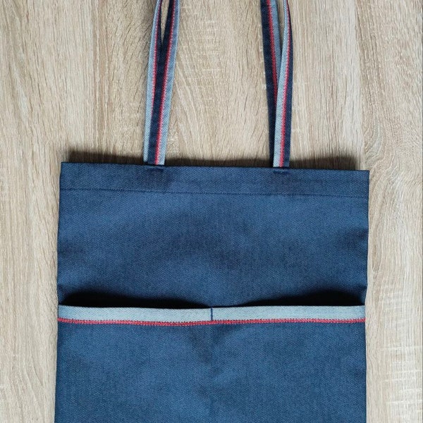 Denim Tote Shopping Bag Large shopper bag made of denim