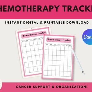 Cancer Chemotherapy Tracker, Cancer Treatment Countdown, Cancer Care Journal, Cancer Diagnosis Health Tracker, Chemotherapy Medical Log