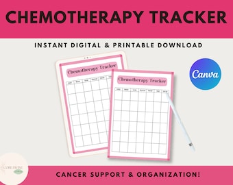 Cancer Chemotherapy Tracker, Cancer Treatment Countdown, Cancer Care Journal, Cancer Diagnosis Health Tracker, Chemotherapy Medical Log