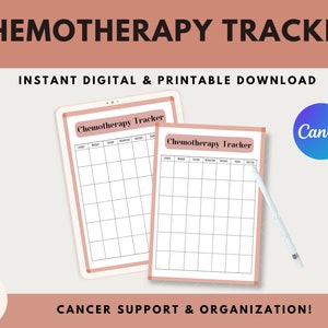 Cancer Chemotherapy Tracker, Cancer Treatment Countdown, Cancer Care Journal, Cancer Diagnosis Health Tracker, Chemotherapy Medical Log