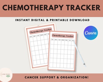 Cancer Chemotherapy Tracker, Cancer Treatment Countdown, Cancer Care Journal, Cancer Diagnosis Health Tracker, Chemotherapy Medical Log