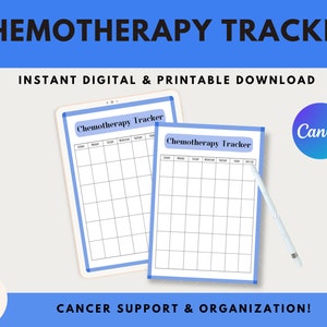 Cancer Chemotherapy Tracker, Cancer Treatment Countdown, Cancer Care Journal, Cancer Diagnosis Health Tracker, Chemotherapy Medical Log