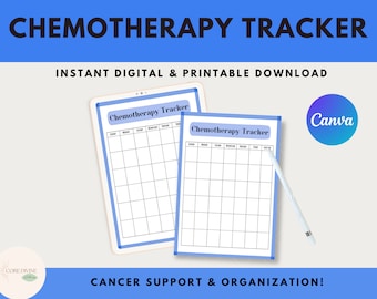 Cancer Chemotherapy Tracker, Cancer Treatment Countdown, Cancer Care Journal, Cancer Diagnosis Health Tracker, Chemotherapy Medical Log