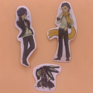 Persona 3 Ryoji and P3 Protag Stickers (bonus Thanatos!!)