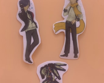 Persona 3 Ryoji and P3 Protag Stickers (bonus Thanatos!!)