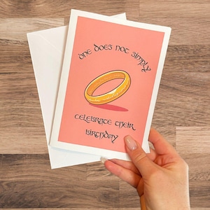 Lord of the Rings-verjaardagskaart - One Ring-wenskaart Celebration Hobbit-kaart Lord of the Rings-cadeau