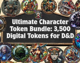 3500+ RPG Character Tokens, Fantasy Art for D&D VTT (Digital Download)