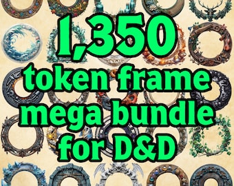 1350 DnD Token Borders – RPG Character Frames (PNG Digital Download)