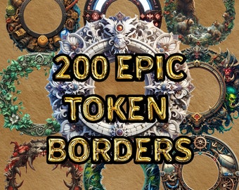200 Epic Token Borders – RPG Game Art (Digital Download)