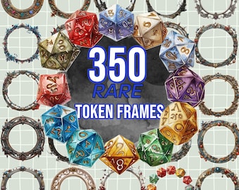 350 Rare DnD Token Frames – RPG Character Borders (Digital Download)