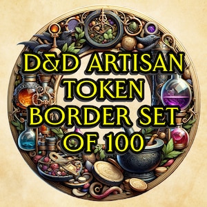 100 DnD Artisan Token Borders - Skilled trade token frames for dungeons and dragons - Transparent PNG Frames - crafted for VTT - DM gift