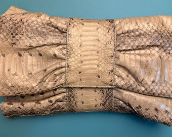 Furla Grey-Taupe Python Clutch