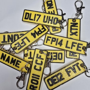 Personalized 3D Printed Number Plate Keychains – Custom Car Plate Design