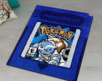 Blue Game Cartridge rug,Blue Game Cartridge rug, Custom Anime Rug,Gamer rug, video game rug,Game Room Decor,Play Room Rug,Custom Rug,Pc Game
