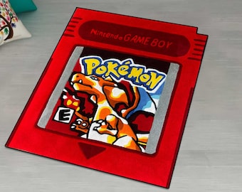 Red Game Cartridge rug,Blue Game Cartridge rug, Custom Anime Rug,Gamer rug, video game rug,Game Room Decor,Play Room Rug,Custom Rug, Pc Game