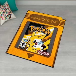 Yellow Game Cartridge rug,Blue Game Cartridge rug, Custom Anime Rug,Gamer rug, video game rug,Game Room Decor,Play Room Rug,Custom Rug