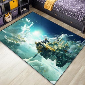 Tapete para The Legend of Princes Zelda, tema Zelda, tapete para presente, decoração de área infantil, tapete para área de sala de jogos, tapetes laváveis para 30 graus