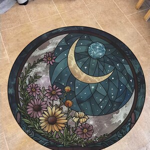 Decoratief bloemenpatroon, stijl ronde tapijten, Indiaans tapijt, op maat gemaakt tapijt, cadeautapijt, wasbare tapijten op 30 graden
