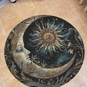 Alfombras con temática de tarot, alfombras redondas de estilo, alfombras de área nativa americana, alfombras personalizadas, alfombras de regalo, alfombras lavables a 30 grados