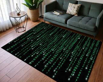 Matrix Code Rug: Sci-Fi Cinema Area Rug
